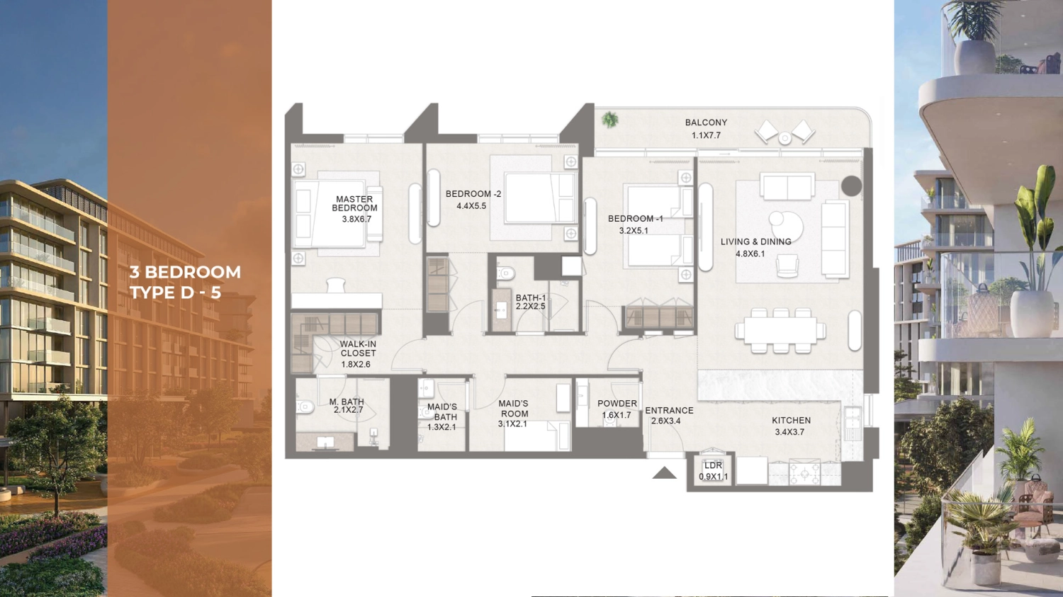 3 BR - Type A
